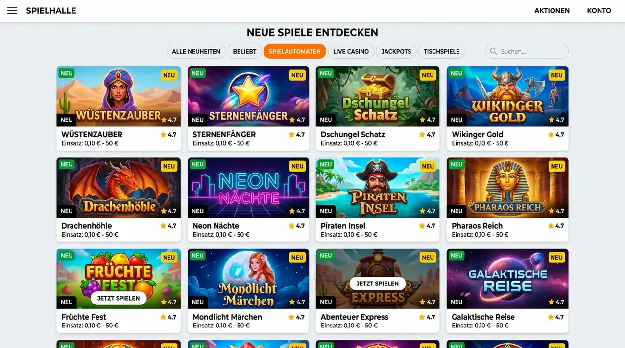 Neue Spiele & Instant Games — Sierra